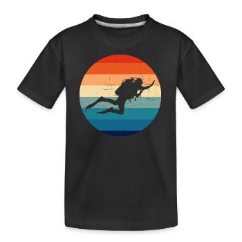 Plongée Plongée Libre Plongée Hommes Plongée Plongée Sous-Marine - T-shirt bio Premium Enfant - noir - Devant