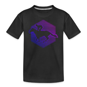 Sports équestres pour femmes Sports équestres Équitation - T-shirt bio Premium Enfant - noir - Devant
