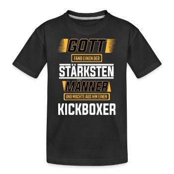 Kickboxer einer der stärksten Männer der Welt - Kinder Premium Bio T-Shirt - Schwarz - Vorne