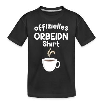Ossi ostdeutsch Arbeit arbeiten Geschenk - Kinder Premium Bio T-Shirt - Schwarz - Vorne