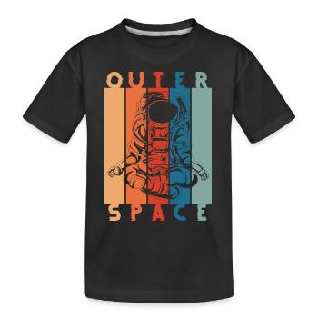 Système solaire de voyage dans l'espace de l'univers spatial - T-shirt bio Premium Enfant - noir - Devant