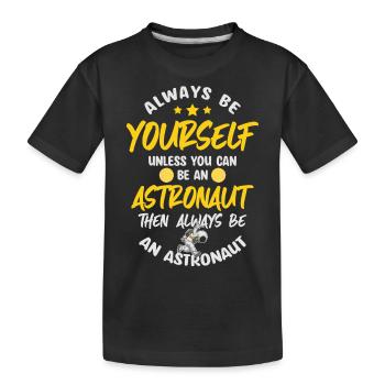 Space Weightless Discovery - Kids' Premium Organic T-Shirt - black - Front