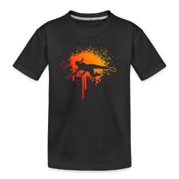 Joueuse de volley-ball volley-ball féminin - T-shirt bio Premium Enfant - noir - Devant
