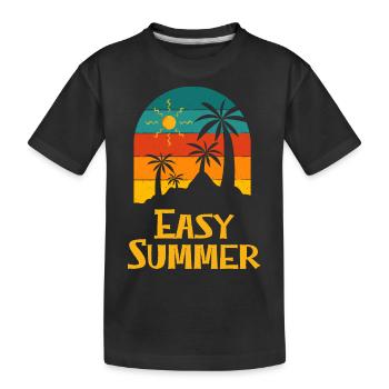 Énonciations d'été faciles Vacances Plage Festival Océan - T-shirt bio Premium Enfant - noir - Devant