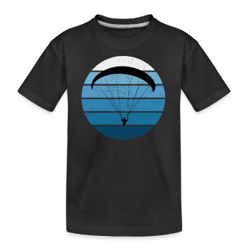 Paragliding Paragliding Paragliding Paragliders - Kids' Premium Organic T-Shirt - black - Front