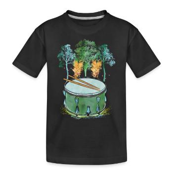 Tambour de la nature - T-shirt bio Premium Enfant - noir - Devant