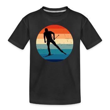 Cross-country skating cross-country skiing cross-country skiing skate cross-country skiing - Kids' Premium Organic T-Shirt - black - Front