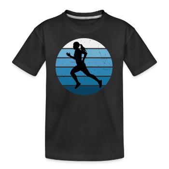 Women's Jogging Men's Running Running Fitness - Kids' Premium Organic T-Shirt - black - Front
