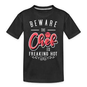 Küchenchef Sternekoch Essen - Kinder Premium Bio T-Shirt - Schwarz - Vorne