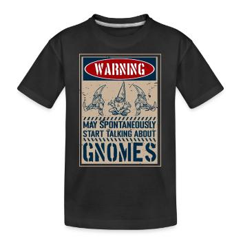 Zwerge Gartenzwerg - Kinder Premium Bio T-Shirt - Schwarz - Vorne