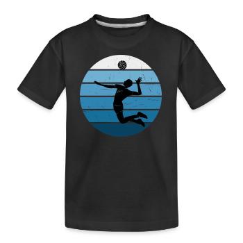 Women's Volley Men's Volleyball Player - Kids' Premium Organic T-Shirt - black - Front