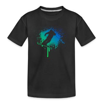 Ski acrobatique hommes Saut à ski Femmes Slopestyle - T-shirt bio Premium Enfant - noir - Devant