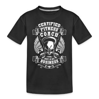 Fitness Trainieren Sportler - Kinder Premium Bio T-Shirt - Schwarz - Vorne