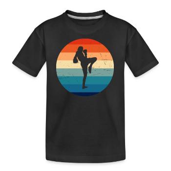Boxe Thaï Hommes Muay Thai Boxe Thaï Boxeur Thaï - T-shirt bio Premium Enfant - noir - Devant