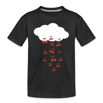 Pluie de cerises - T-shirt bio Premium Enfant - noir - Devant
