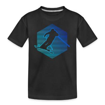 Freestyle Ski Herren Ski Jumping Slopestyle - Kinder Premium Bio T-Shirt - Schwarz - Vorne