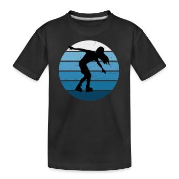 Roller Skating Herren Roller Skating Roller Skates - Kinder Premium Bio T-Shirt - Schwarz - Vorne