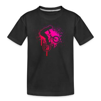 Femmes bmx bmx vélo vélo hommes bmx garçons - T-shirt bio Premium Enfant - noir - Devant