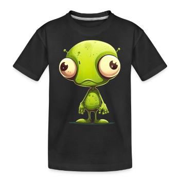 Alien - Kinder Premium Bio T-Shirt - Schwarz - Vorne