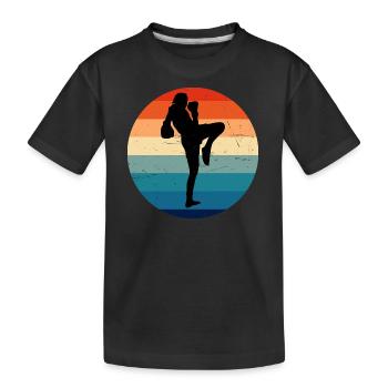 Boxeur Thaï Femmes Muay Thai Boxe Thaï Thaï Thaï - T-shirt bio Premium Enfant - noir - Devant