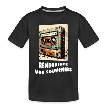 Rembobinez vos souvenirs - T-shirt bio Premium Enfant - noir - Devant