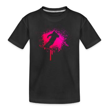 Slopestyle Ski Freestyle Freestyle Ski Men - Kids' Premium Organic T-Shirt - black - Front