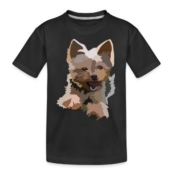 Yorkshire Terrier Yorki - Kids' Premium Organic T-Shirt - black - Front
