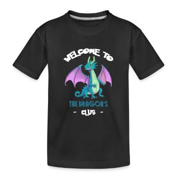 Bienvenue au club des dragons - T-shirt bio Premium Enfant - noir - Devant