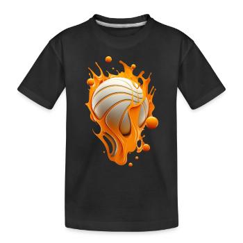 Fusion du basketball - T-shirt bio Premium Enfant - noir - Devant