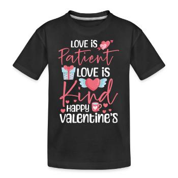 Valentine's Day Boyfriend In Love Affection - Kids' Premium Organic T-Shirt - black - Front