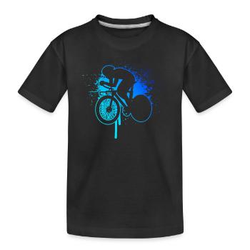 Vélo de route Hommes Vélo de route Cyclisme sur route - T-shirt bio Premium Enfant - noir - Devant