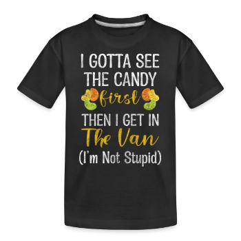 Sweets Eating Sweet Tooth - Kids' Premium Organic T-Shirt - black - Front
