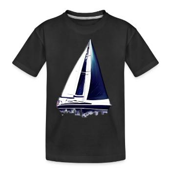 Voilier Voilier Voilier Voilier Voile Marin - T-shirt bio Premium Enfant - noir - Devant