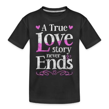 Liebe Lieben Partner - Kinder Premium Bio T-Shirt - Schwarz - Vorne