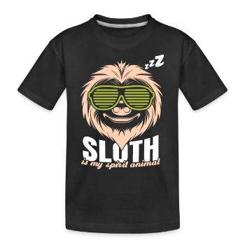 Sloth is my Spirit Animal - Kinder Premium Bio T-Shirt - Schwarz - Vorne