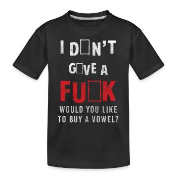 Je m’en fiche Devise antisociale Sarcastique - T-shirt bio Premium Enfant - noir - Devant