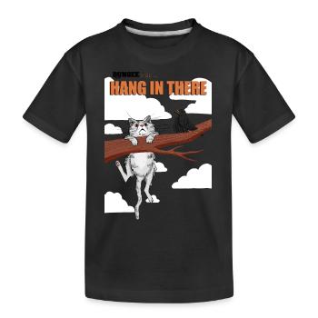 Hang in there 04 - Kinder Premium Bio T-Shirt - Schwarz - Vorne