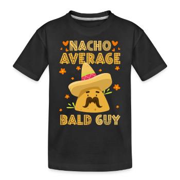 Hairstyle Bald man No hair - Kids' Premium Organic T-Shirt - black - Front