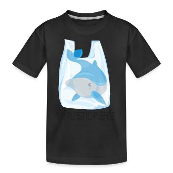 Bitte kein Plastik - Dolphin - Kinder Premium Bio T-Shirt - Schwarz - Vorne