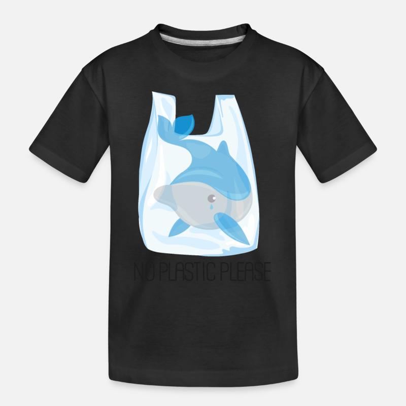 Bitte kein Plastik - Dolphin - Kinder Premium Bio T-Shirt - Schwarz