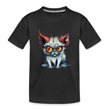 Ougo the streum - Kids' Premium Organic T-Shirt - black - Front