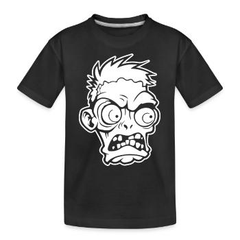Zombie Untoter Halloween Horror - Kinder Premium Bio T-Shirt - Schwarz - Vorne