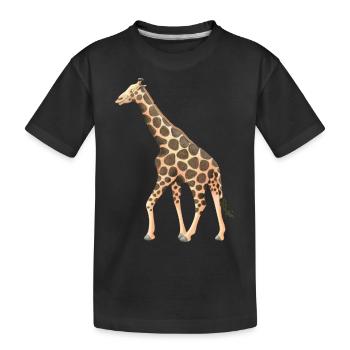 Giraffe - Kids' Premium Organic T-Shirt - black - Front