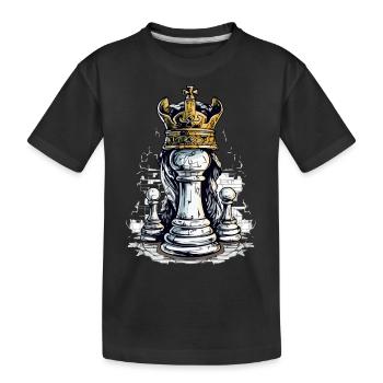 Le pion déguisé en roi - T-shirt bio Premium Enfant - noir - Devant