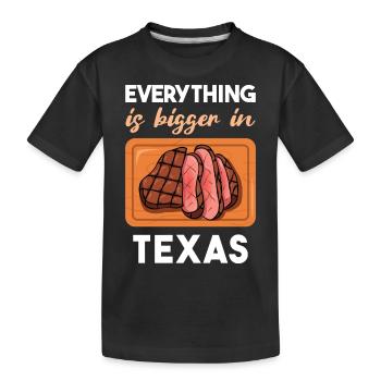 Conception de steak texan pour les fiers Texans - T-shirt bio Premium Enfant - noir - Devant