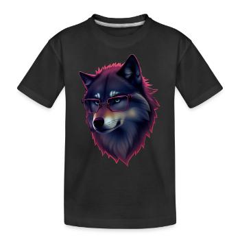 Loup - T-shirt bio Premium Enfant - noir - Devant