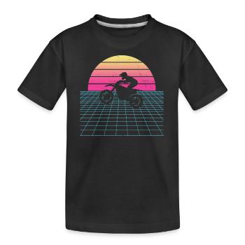 Hommes Dirt Bike Supermotard Dirt Bike Femmes - T-shirt bio Premium Enfant - noir - Devant