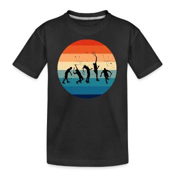Joueuse de tennis Tennis Tennis Tennis Tennis sp - T-shirt bio Premium Enfant - noir - Devant