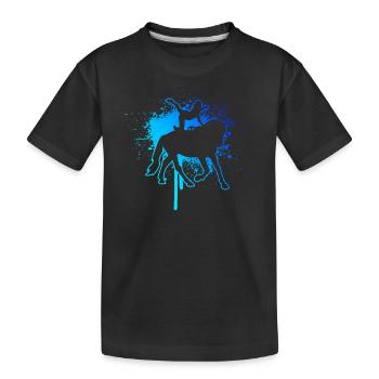 Gymnastique Artistique à Cheval - T-shirt bio Premium Enfant - noir - Devant