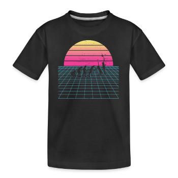Paddle Court Men's Paddle Racket Paddle - Kids' Premium Organic T-Shirt - black - Front
